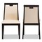 Baxton Studio Beige Faux Leather Upholstered and Brown Finished Dining Chair, PK2 142-8033 - alternate 6